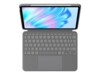 Logitech Combo Touch Tastatur og folio-kasse Saks 16-niveau Kablet Schweizisk Apple 11-inch iPad Air (M2, M3)