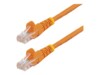 StarTech.com 3m Orange Cat5e / Cat 5 Snagless Patch Cable CAT 5e Ikke afskærmet parsnoet (UTP) 3m Patchkabel Orange