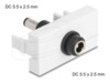 Delock Easy 45 Module DC 5.5 x 2.5 mm female to DC 5.5 x 2.5 mm male white