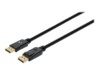 Manhattan DisplayPort 1.4 Cable, 8K@60hz, 1m, PVC Cable, Male to Male, With Latches, Fully Shielded, Black, Lifetime Warranty, Polybag DisplayPort kabel 1m Sort