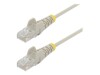 StarTech.com 2m Slim LSZH CAT6 Ethernet Cable, 10 Gigabit Snagless RJ45 100W PoE Patch Cord, CAT 6 10GbE UTP Network Cable w/Strain Relief, Grey, Fluke Tested/ETL, Low Smoke Zero Halogen - Category 6 - 28AWG (N6PAT200CMGRS) CAT 6 2m Patchkabel Grey