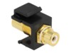 Delock Keystone Module RCA female > RCA female Sort Guld Hvid