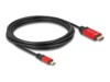 Delock Videoadapterkabel 3m Sort Rød