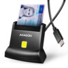 AXAGON CRE-SM4NC, USB-C contact card reader Smart Card (eObcanka), stand-alone, cable 1.2 m