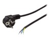 LogiLink Strøm CEE 7/7 (male) - Uisoleret ledning Sort 1.5m Strømkabel