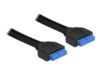 Delock USB 3.0 Pin Header USB-kabel 45cm Sort