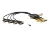 DeLock PCI Express Card > 4 x Serial voltage supply Seriel adapter PCI Express 2.0 x1 115.2Kbps
