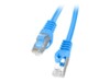 Lanberg CAT 6 Foldet uskærmet snoet par (F/UTP) 1m Patchkabel Blå RAL 5012