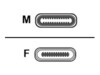 Prokord USB Type-C forlængerkabel 1m Sort