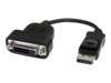 StarTech.com Adapter DisplayPort han -> DVI-D hun 20 cm Sort