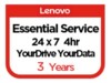 Lenovo Essential Service + YourDrive YourData Support opgradering 3år