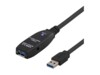 DELTACO USB3-1004 USB forlængerkabel 7m Sort