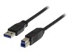 DELTACO USB3-130 USB-kabel 3m Sort
