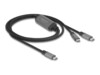 Delock USB Type-C kabel 1.2m Sort Grå
