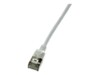 LogiLink SlimLine CAT 6a SSTP, PiMF 50cm Patchkabel Grå RAL 7035