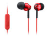 Sony MDR EX110AP Kablet Earbuds Sort Rød