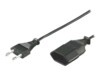 DELTACO DEL-109AE Forlængerkabel til strøm 3m Sort