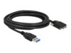 Delock USB-kabel 3m Sort