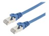 Prokord CAT 6a Kabel med afskærmning med folie og kobberfletning (SFTP 20m Netværkskabel Blå