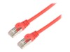 Prokord CAT 6a Kabel med afskærmning med folie og kobberfletning (SFTP 3m Netværkskabel Rød