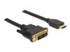 Delock Videoadapterkabel 2m Sort