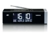 Lenco CR-640 Clock-radio Sort Sølv