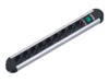 Bachmann PRIMO CLASSIC Stikdåse 6-stik 16A Sort Sølv 1.8m