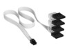 CORSAIR 6-pin intern strøm (male) - 15 pin Serial ATA strøm (female) Hvid Strømkabel