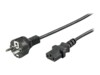 goobay Strøm CEE 7/7 Stik Strøm IEC 60320 C13 Sort 5m Strømkabel