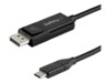 StarTech.com 6ft/2m USB C to DisplayPort 1.4 Cable 8K 60Hz/4K, Bidirectional DP to USB-C or USB-C to DP Reversible Video Adapter Cable, HBR3/HDR/DSC, USB Type C/Thunderbolt 3 Monitor Cable - 8K USB-C to DP Cable DisplayPort kabel 2m Sort