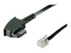goobay Telefonkabel 3m Sort