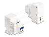 Delock Keystone Module with USB Type-A and USB Type-C™ Charging Port PD 20 W white
