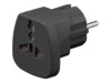 goobay Strøm CEE 7/7 (male) - Sort Stikadapter