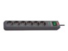 brennenstuhl Eco-Line Strømstødsbeskytter 6-stik 16A Sort