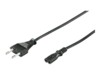 Connection Cable Euro Plug, 1.3 m, Black, 1.3 m, black