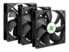 Inter-Tech Fan 3-pack Sort 120 mm