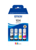 Epson EcoTank 104 Sort Gul Cyan Magenta Blækrefill C13T00P640