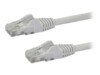 StarTech.com 100ft CAT6 Cable - White Snagless CAT 6 Wire - 100W RJ45 UTP 650MHz Category 6 Network Patch Cord UL/TIA (N6PATCH100WH) CAT 6 Ikke afskærmet parsnoet (UTP) 30.5m Patchkabel Hvid