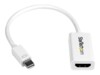 StarTech.com Mini DisplayPort to HDMI 4K Audio / Video Converter - mDP 1.2 to HDMI Active Adapter for MacBook Pro/Air - 4K @ 30Hz - White (MDP2HD4KSW) Video transformer