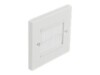 Delock Cable Management Cover 86 x 86 mm with white Brush Strips Hvid