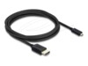 Delock HDMI-kabel 3m Sort