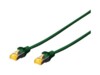 DIGITUS CAT 6a Kabel med afskærmning med folie og kobberfletning (SFTP 7m Patchkabel Grøn