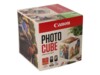 Canon Photo Cube Creative Pack Sort Farve (cyan, magenta, gul) Blækpatron/papirsæt