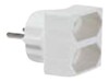Bachmann Strøm (male) - Strøm (female) Hvid Stikadapter