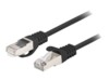 Lanberg CAT 6 Foldet uskærmet snoet par (F/UTP) 25cm Patchkabel Sort RAL 9004