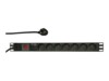 LogiLink Strømfordelingsenhed 7-stik 16A Sort