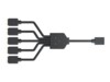 Cooler Master 3-stiftet blæserstikforbindelse (male) - 3-stiftet blæserstikforbindelse (female) Sort 58cm Splitter til blæser