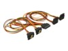 Delock Strøm-splitter 50cm Sort Orange Rød Gul