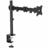 StarTech.com Desk Mount Monitor Arm for up to 34' VESA Compatible Displays, Articulating Pole Mount with Single Monitor Arm, Ergonomic Height Adjustable, Desk Clamp or Grommet, Black - Small Footprint Design (ARMPIVOTB)
