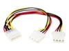 StarTech.com LP4 to 2x LP4 Power Y Splitter Cable M/F - LP4 Splitter - Molex Y Splitter - Molex Splitter (PYO2L) Strømkabel 0.2m